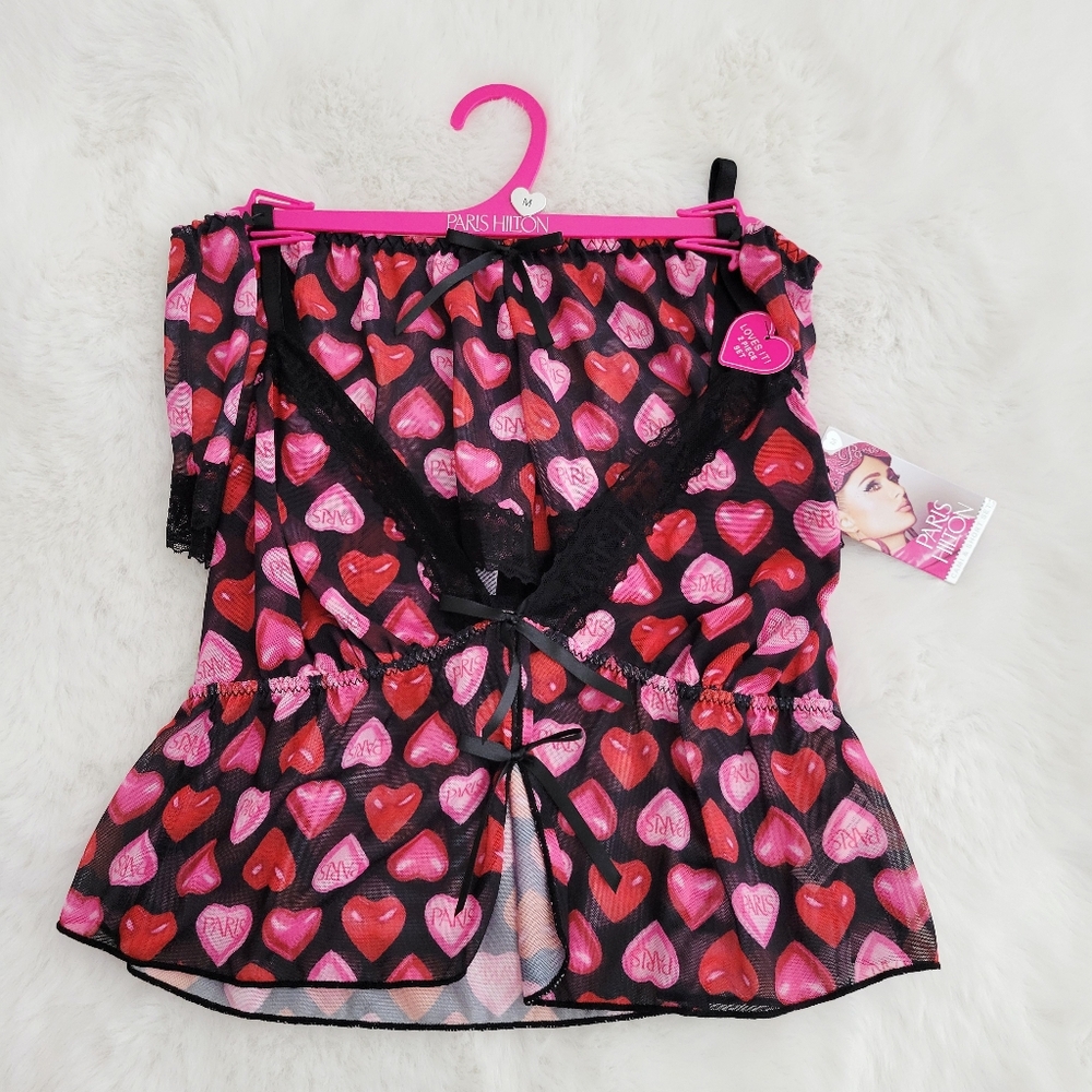 ❤️PARIS HILTON CAMI & SHORT SET SIZE M